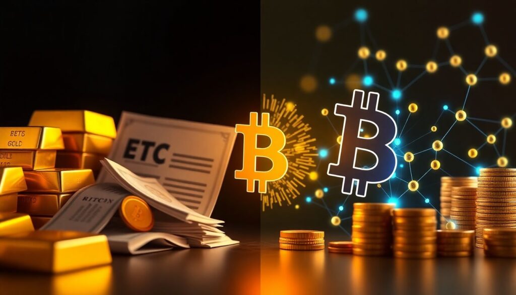 Золото против биткоина: как инвесторы перераспределяют капитал между «старыми» и «новыми» защитными активами - иллюстрация