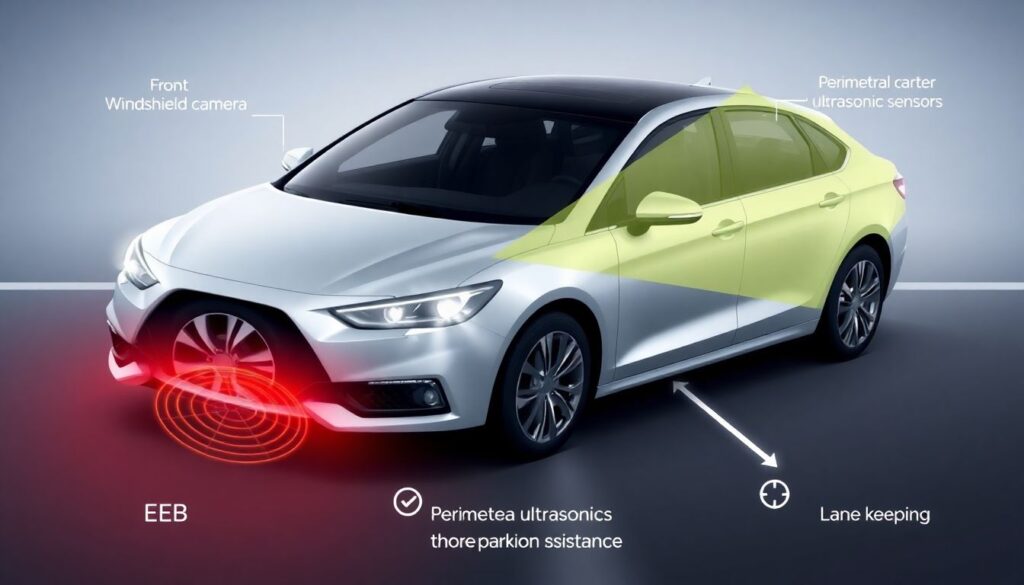 Как технологии повышают безопасность в современных автомобилях - иллюстрация